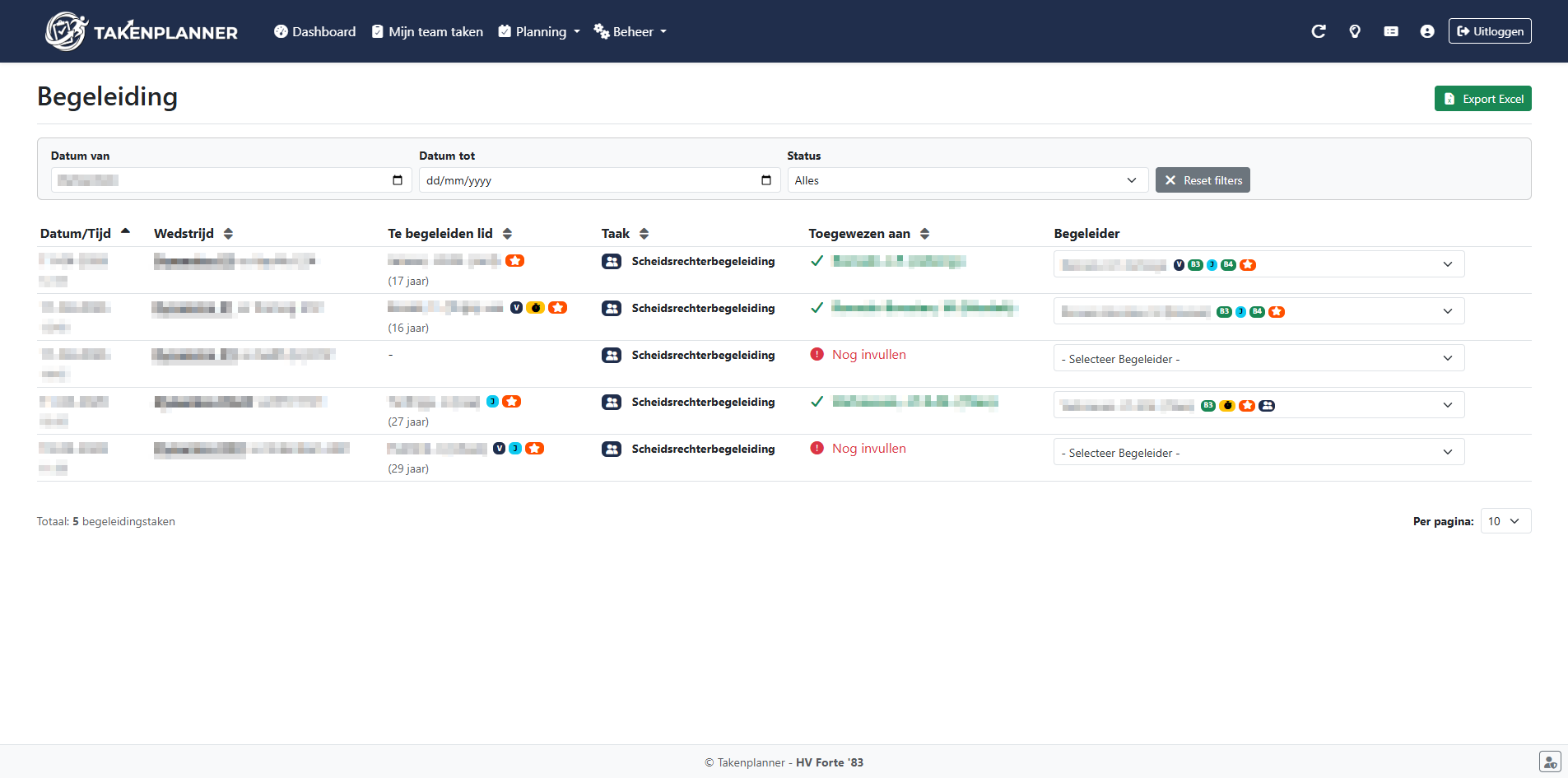 Takenplanner begeleiding