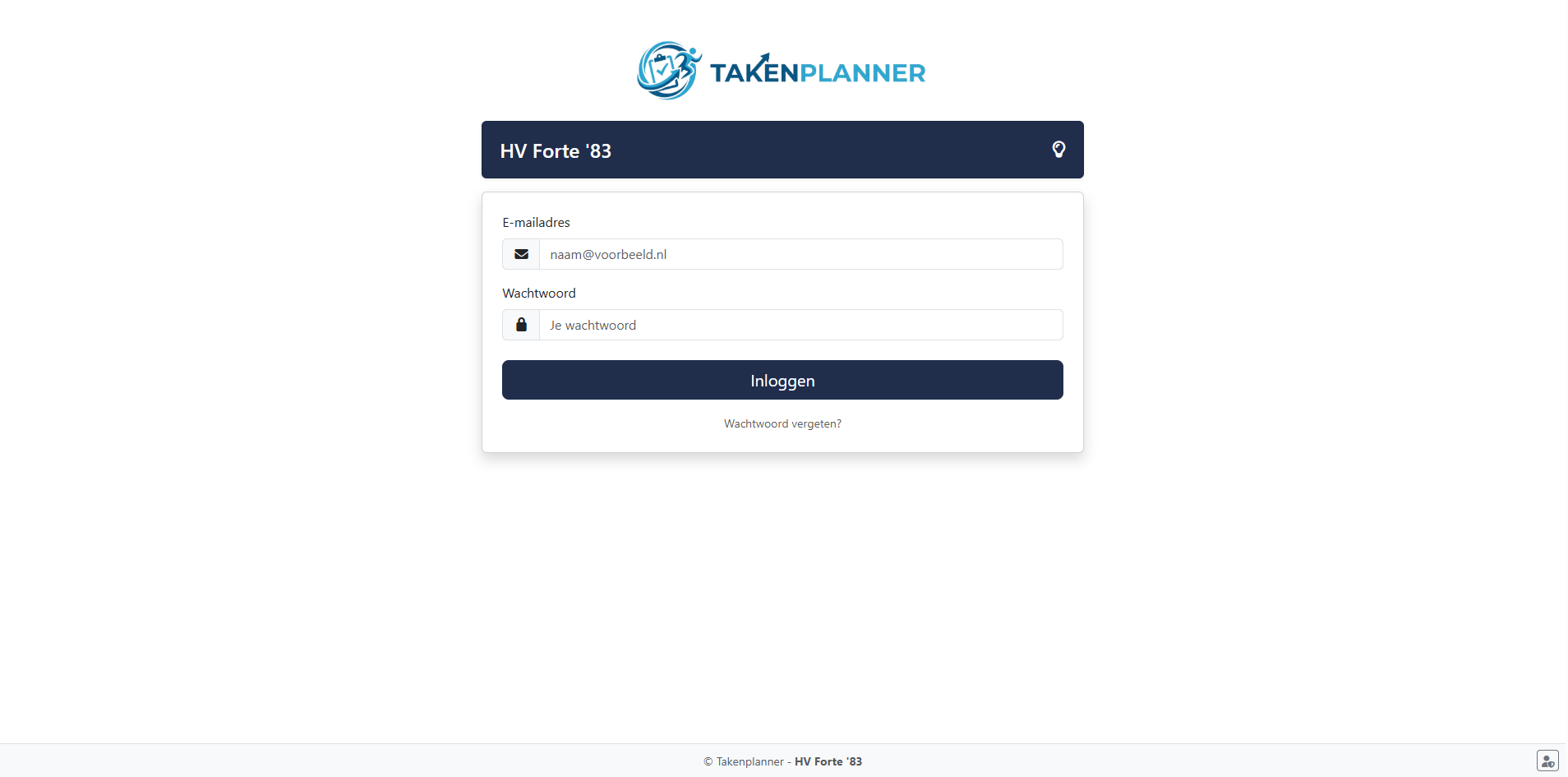 Takenplanner login